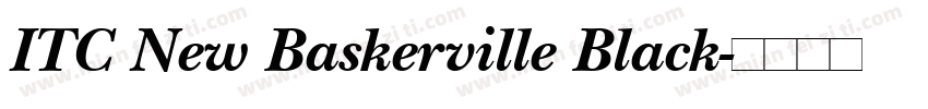 ITC New Baskerville Black字体转换